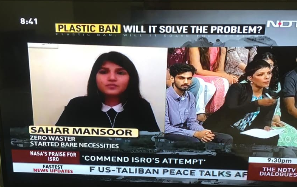 Bare Necessities on NDTV We the People Talking about the Nation Wide Plastic Ban