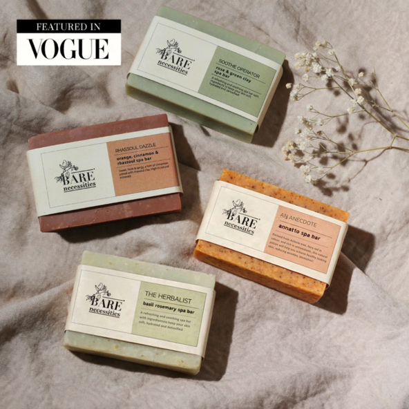 Pack of 4 Natural Spa Bars - Handmade Cold-Processed Soaps