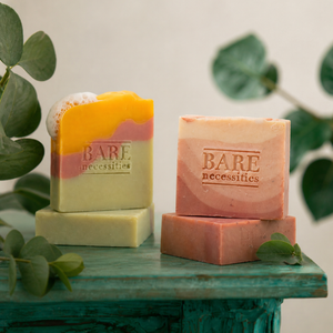 Saffron & Sunset - Premium Clay Soap Bar Duo | Luxury Handmade Bath Gift