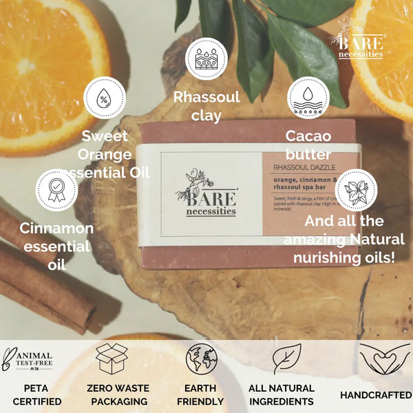 atural handmade soap with Rhassoul clay exfoliating vegan