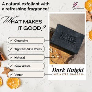 Dark Knight charcoal soap activated charcoal detoxifying vegan