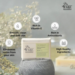 Basil Rosemary handmade spa bar vegan cold-processed soap