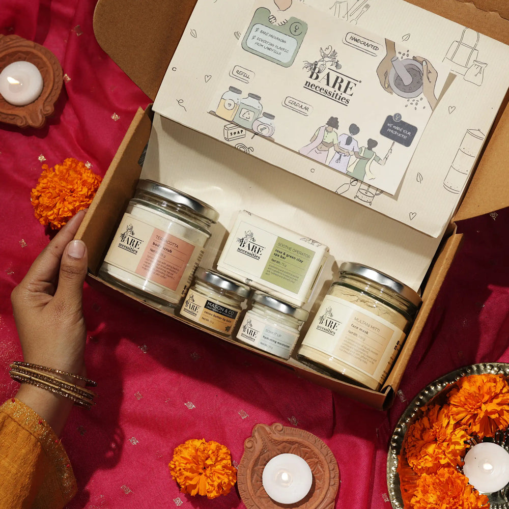 Glow Naturally skincare gift bundle zero waste vegan natural beauty