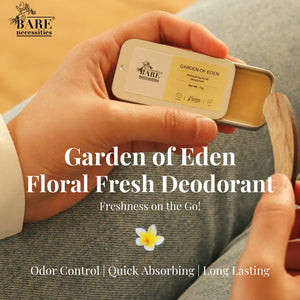 Moisturizing plant-based deodorant with floral scent