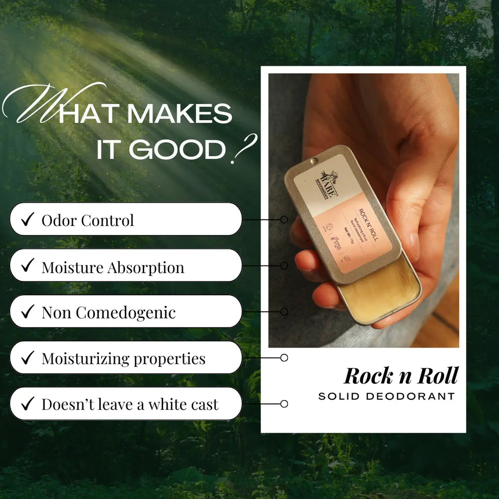 Rock N' Roll natural deodorant plant-based zero waste vegan