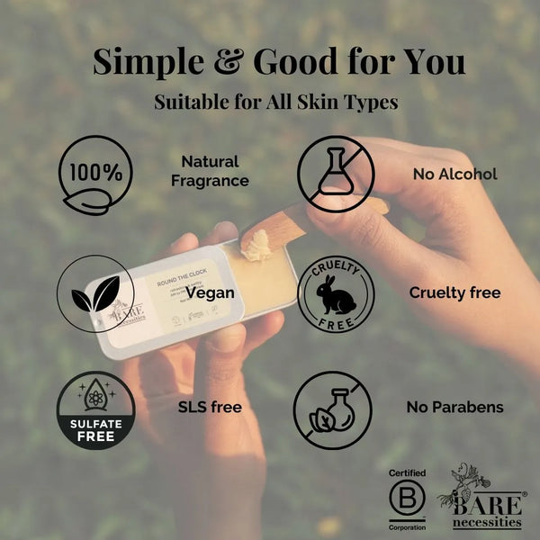 Round The Clock - All-Day Natural Solid Deodorant | Aluminium-Free