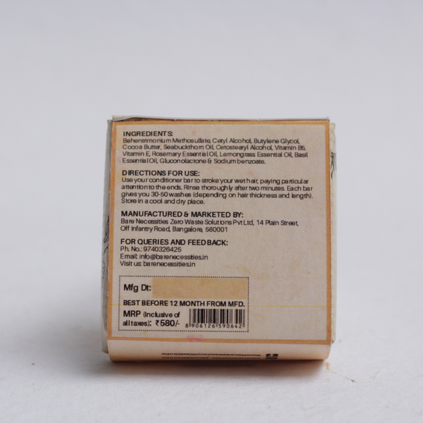 Love is in the (h)air - Natural Conditioner Bar for Dry & Frizzy Hair