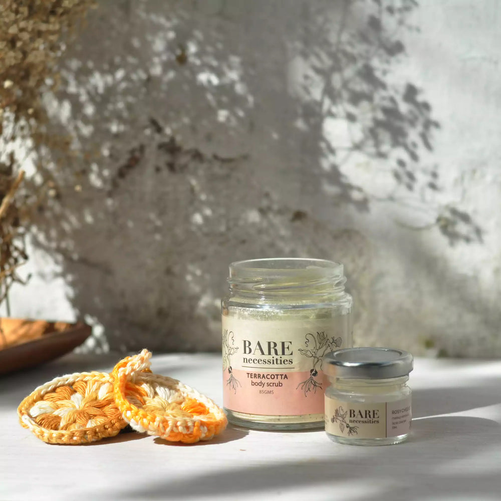 Terracotta body scrub local natural zero waste exfoliator Vitamin C