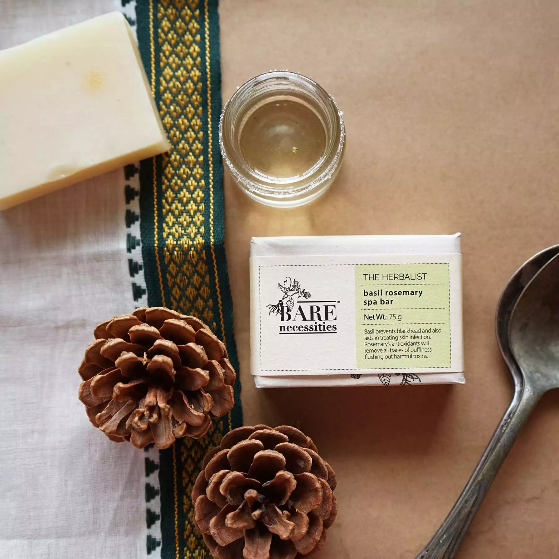 Basil Rosemary Spa Bar - The Herbalist Handmade Natural Soap image 3