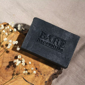 Activated charcoal soap deep cleansing detoxifying vegan zero waste