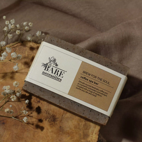 Handmade coffee soap energizes skin natural cold-processed