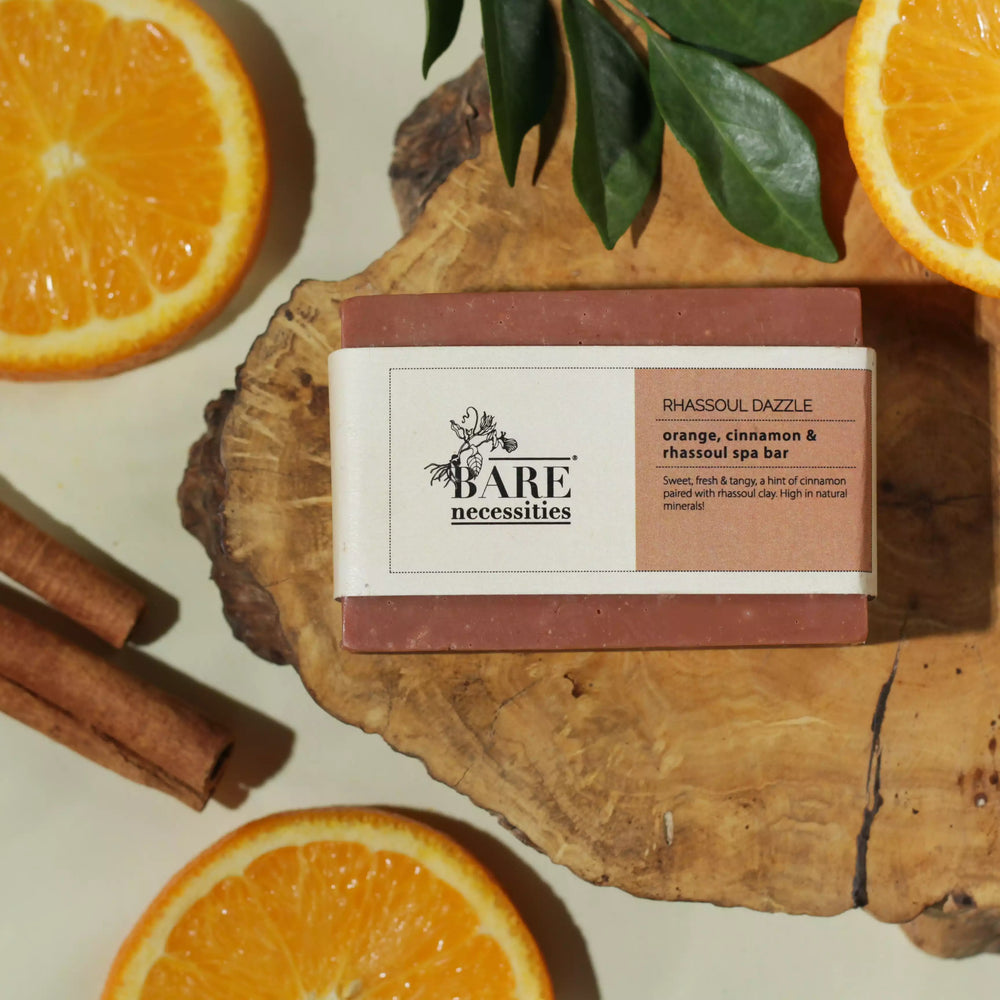 Rhassoul Dazzle spa bar orange cinnamon handmade natural soap