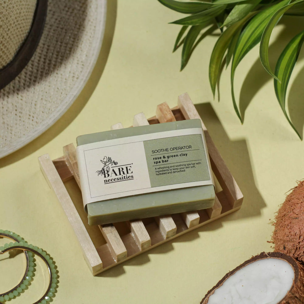 Soothe Operator rose green clay spa bar handmade natural soap sensitive skin