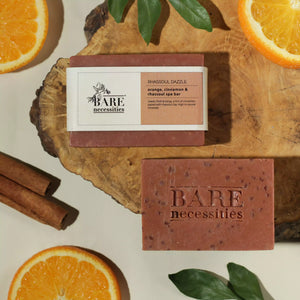 Cold-processed spa bar Rhassoul clay orange cinnamon scent