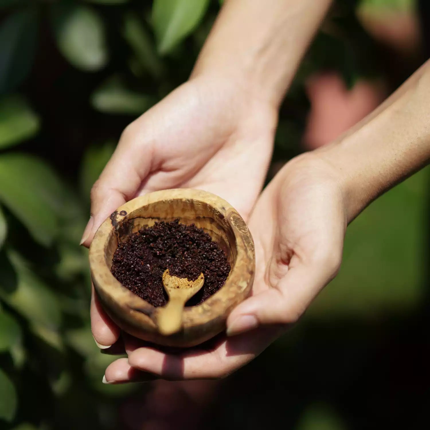 Natural coffee scrub exfoliates moisturizes skin eco-friendly