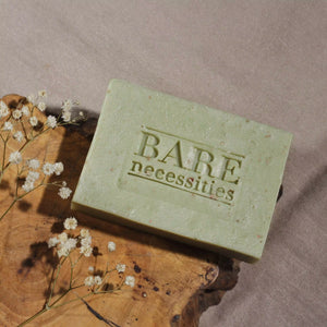 Rose and green clay handmade soap soothing calming vegan cold-processed