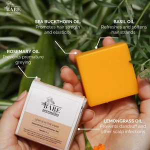 Plant-based conditioner bar sustainable hair care zero waste