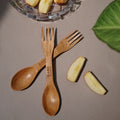 Spork reusable wood spoon and fork zero waste eco-friendly
