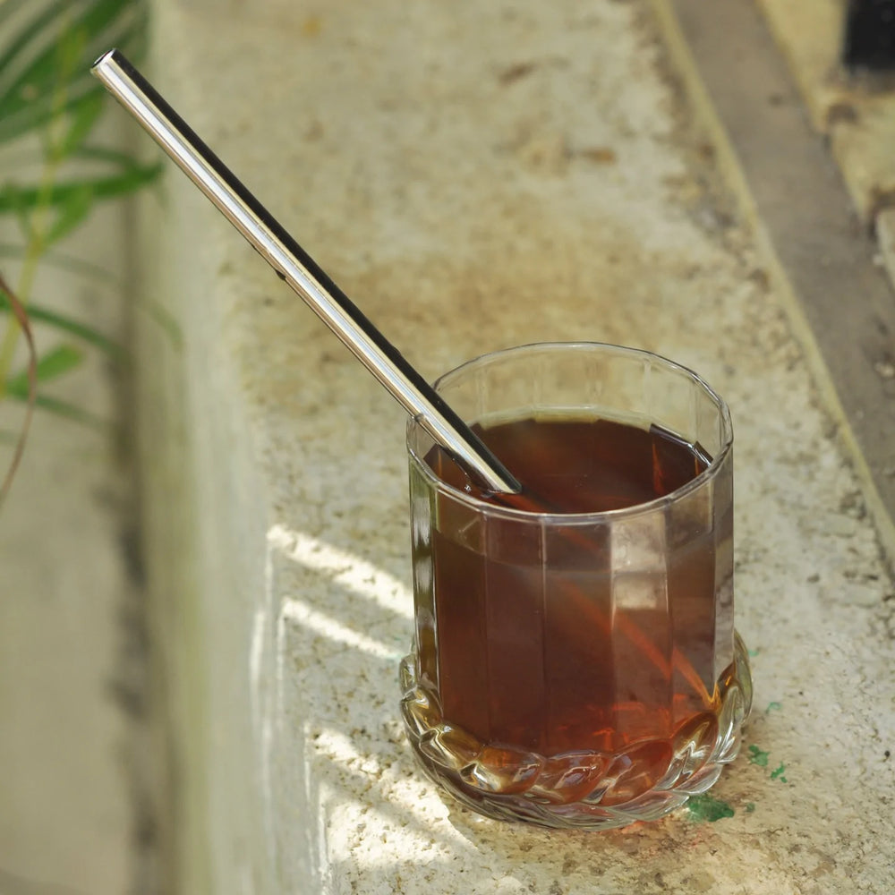 Reusable stainless steel straws reduce plastic waste eco-friendly