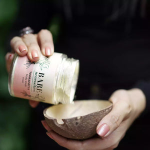Terracotta body scrub natural handmade zero waste eco-friendly skincare