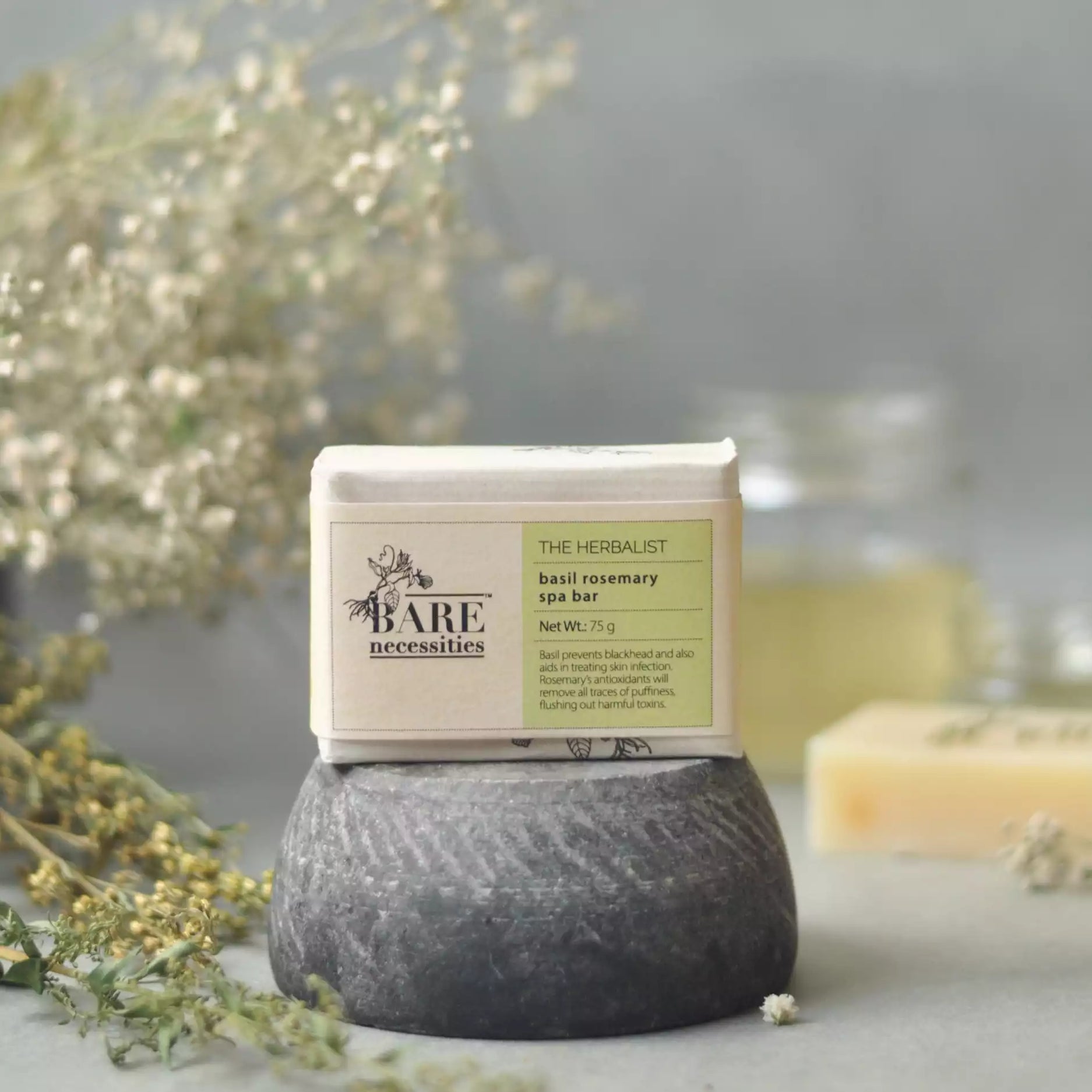 Basil Rosemary Spa Bar - The Herbalist Handmade Natural Soap image 1