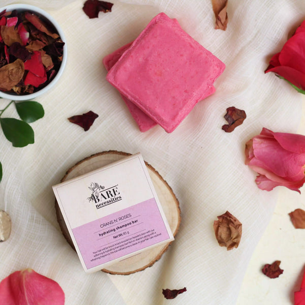 Crans N' Roses Shampoo Bar - Hydrating Natural Shampoo for Dry & Damaged Hair
